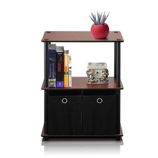 Highkey Turn-N-Tube Go Green 3-Tier Multipurpose Storage Rack Shelving Unit with Bins; Dark Cherry & Black - 29.75 x 23.6 x 11.6 in. LR377421 - main